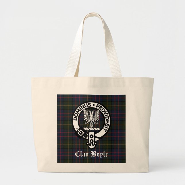 Clans Boyle-vapen och tartan Jumbo Tygkasse (Framsidan)