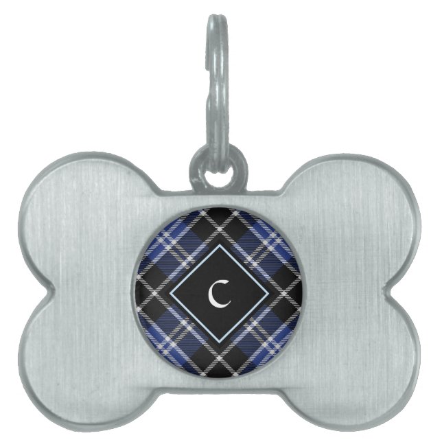 Clans Clark Tartan ID-bricka Husdjur (Framsidan)