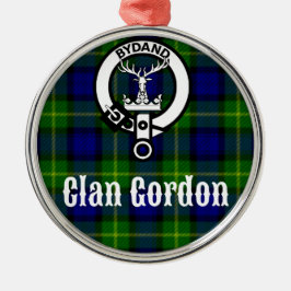 Clans Gordon Tartan Crest Julgransprydnad Metall