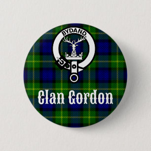 Clans Gordon Tartan-krön Knapp