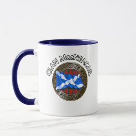 Clans MacNeacail Tartan Knut & Flagga Mugg