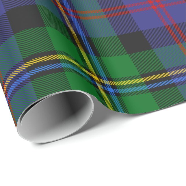Clans Malcolm-tartan Presentpapper (Rullad Hörn)