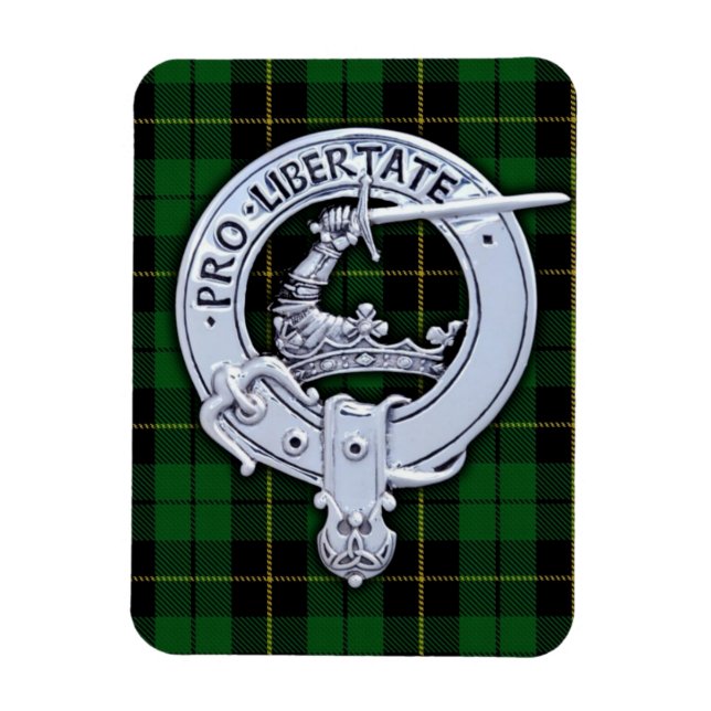 Clans Wallace Crest & Jakt Tartan Magnet (Vertikal)