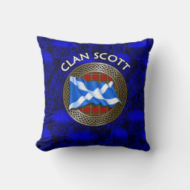 Clanscott rutmönstrad knut och flagga kudde