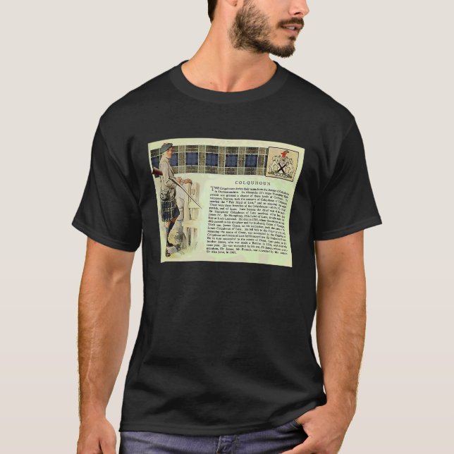 Clansläkt Colquhoun Årgångsvin T Shirt (Framsida)