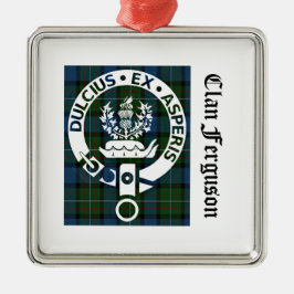 Clansläkt Ferguson vapensköld tartan Julgransprydnad Metall