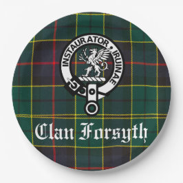 Clansläkt Forsyth-kröningsmärke och Tartan kan anp