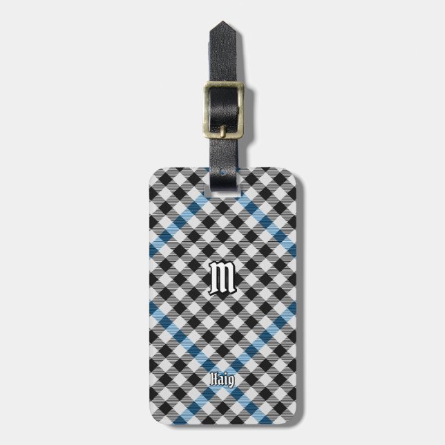 Clansläkt Haig Check Tartan Bagagebricka (Vertikal Framsida)