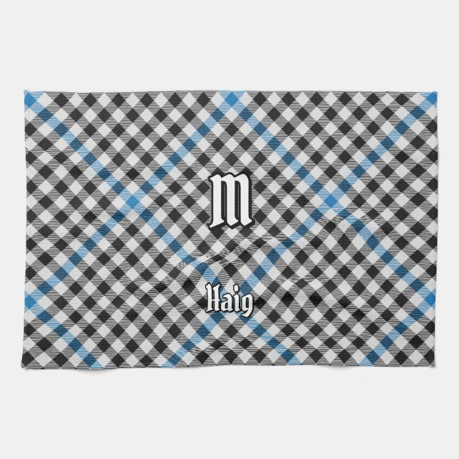 Clansläkt Haig Check Tartan Kökshandduk (Horisontell)