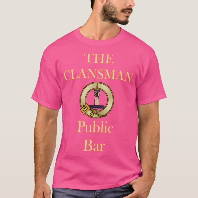Clansman Public Pub still Game Glasgow T Shirt (Framsida)