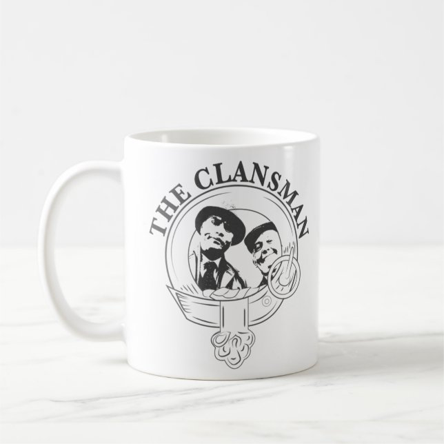Clansman spelar fortfarande kaffemugg (Vänster)