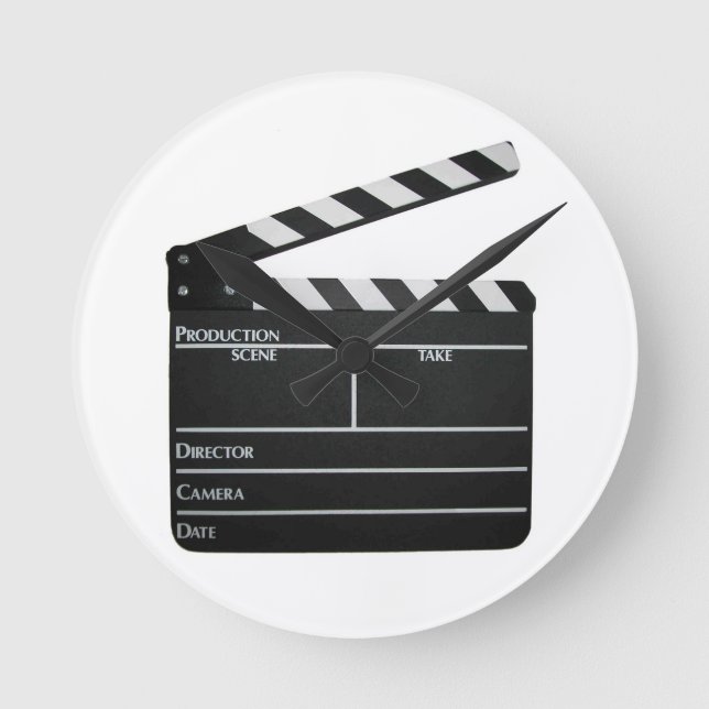 Clapboardfilmskaparefilmen tar tid på rund klocka (Framsida)