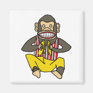 Clappa Monkey, Vintage Vind upp Leksak Magnet