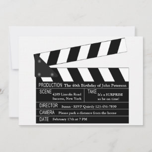 Clapper Board-inbjudan Inbjudningar