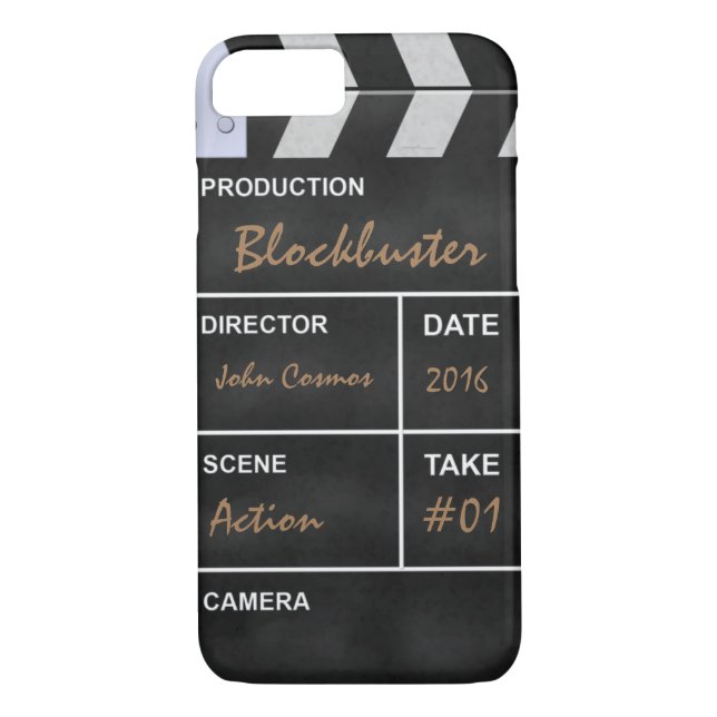 Clapperboard bio "jättesuccé ", Case-Mate iPhone skal (Baksida)