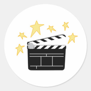 Clapperboard Runt Klistermärke