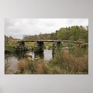Clapperen överbryggar i den Dartmoor Poster