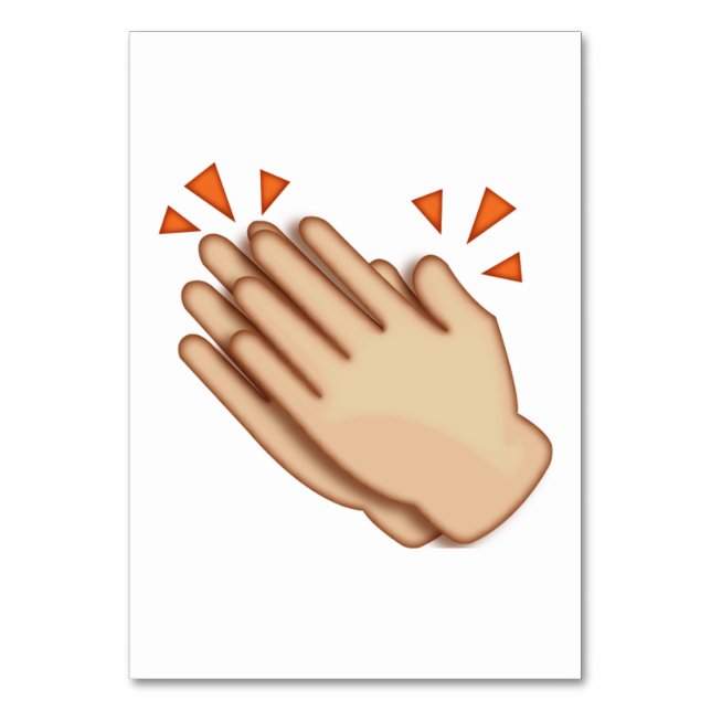 Clapping Händer - Emoji Bordsnummer (Framsidan)