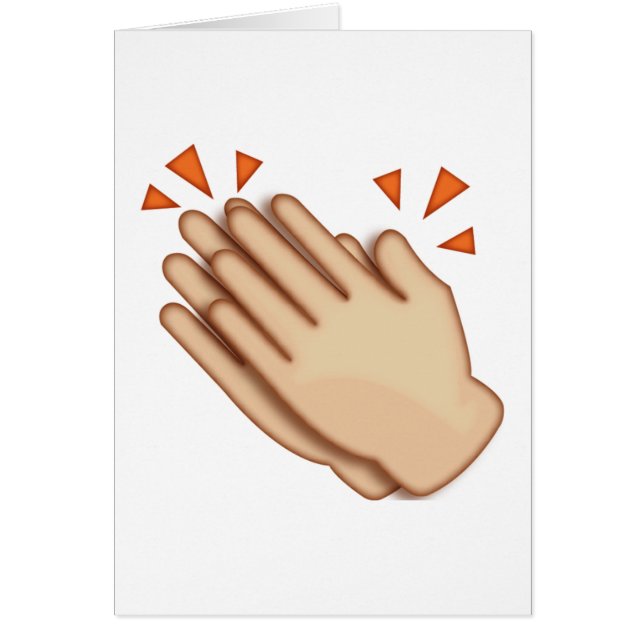 Clapping Händer - Emoji Hälsningskort (Framsidan)