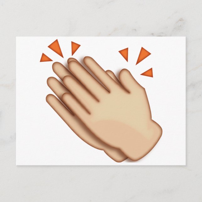 Clapping Händer - Emoji Vykort (Framsida)