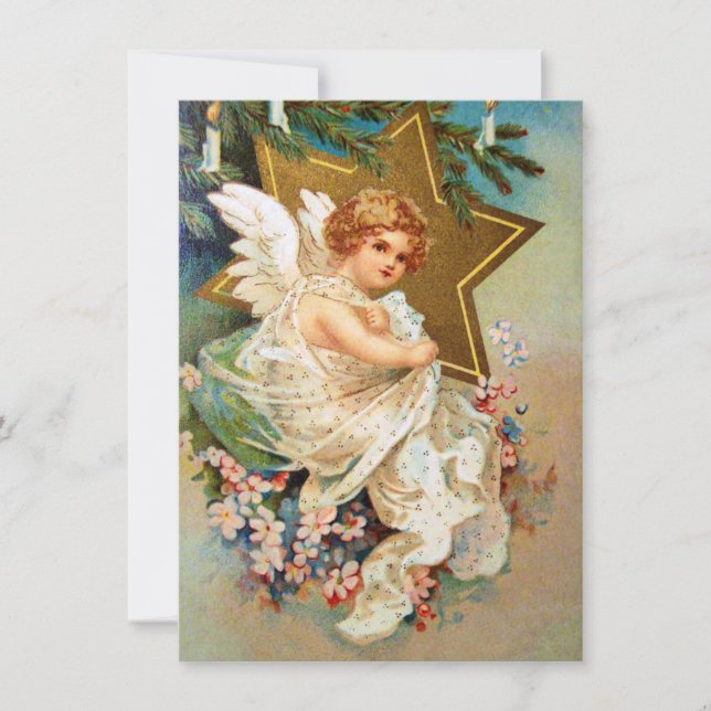 Clapsaddle: Julängel Inbjudningar (Framsida)