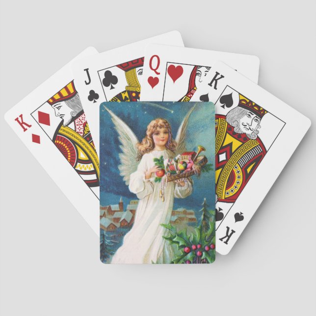 Clapsaddle: Julängel med leksaker Casinokort (Baksidan)