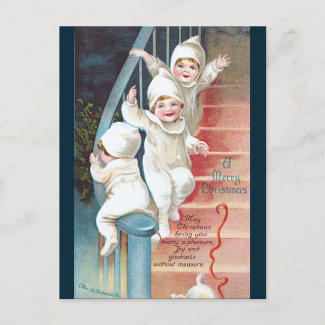 Clapsaddle: Natten för jul Helg Vykort (Framsida)