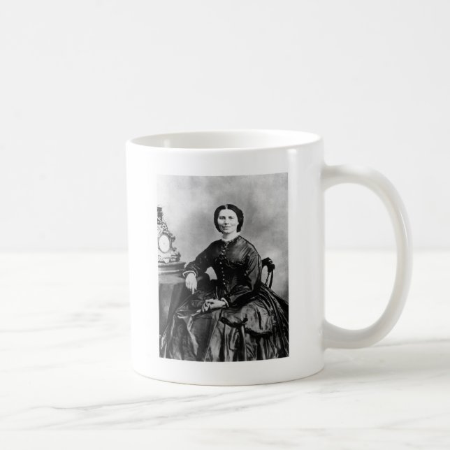 Clara Barton Porträtt ~ Vintage 1866 Foto Kaffemugg (Höger)