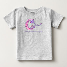 Clara flickor C namn betydelse monogram t-shirt