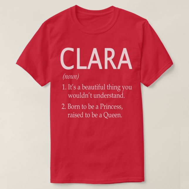 Clara Namn Gift 154 T Shirt (Design framsida)
