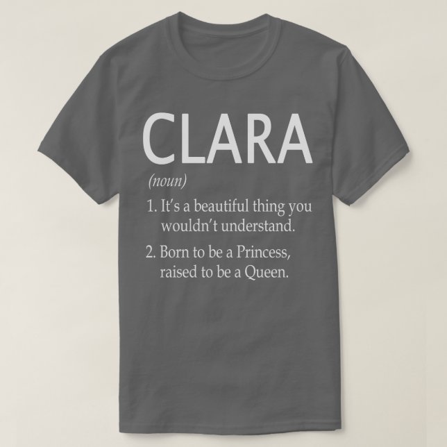 Clara Namn Gift T Shirt (Design framsida)