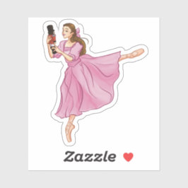 Clara och Nutcracker Ballerina Ballet Sticker Klistermärken