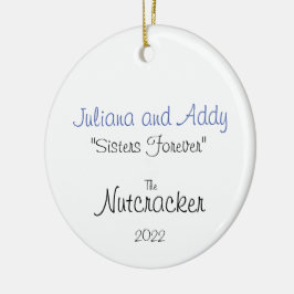 Clara och Party Girl Anpassningsbar Julgransprydnad Keramik