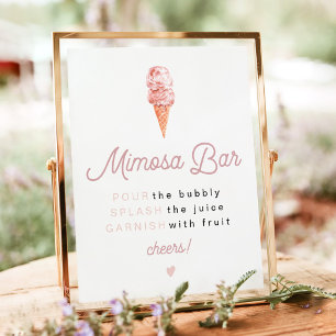 CLARA Retro Glass Ström Bröllopsshow Mimosa Bar Po Poster