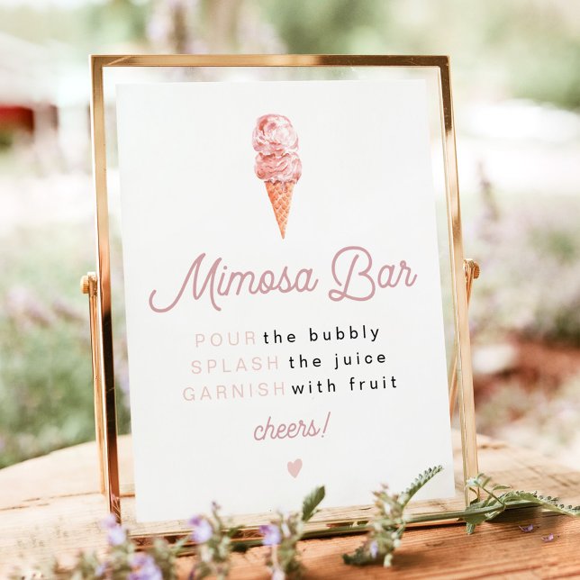 CLARA Retro Glass Ström Bröllopsshow Mimosa Bar Po Poster (Skapare uppladdad)