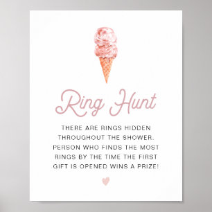 CLARA Retro Ice Cream Möhippa Ring Hunt Game Poster