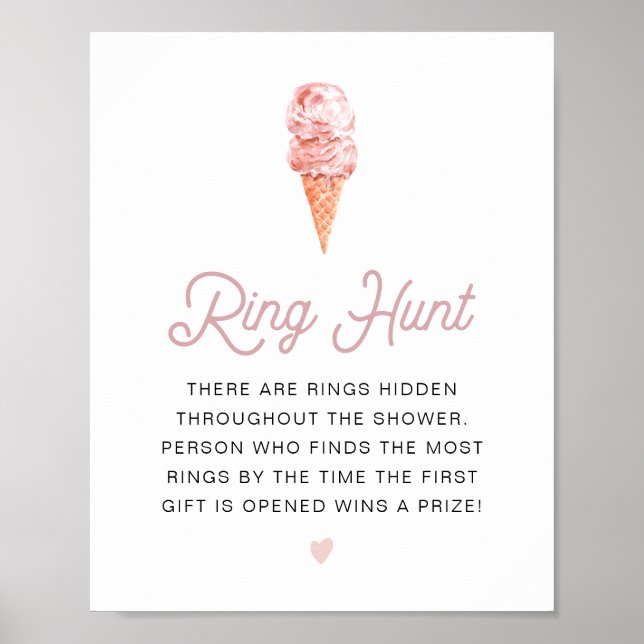 CLARA Retro Ice Cream Möhippa Ring Hunt Game Poster (Framsidan)