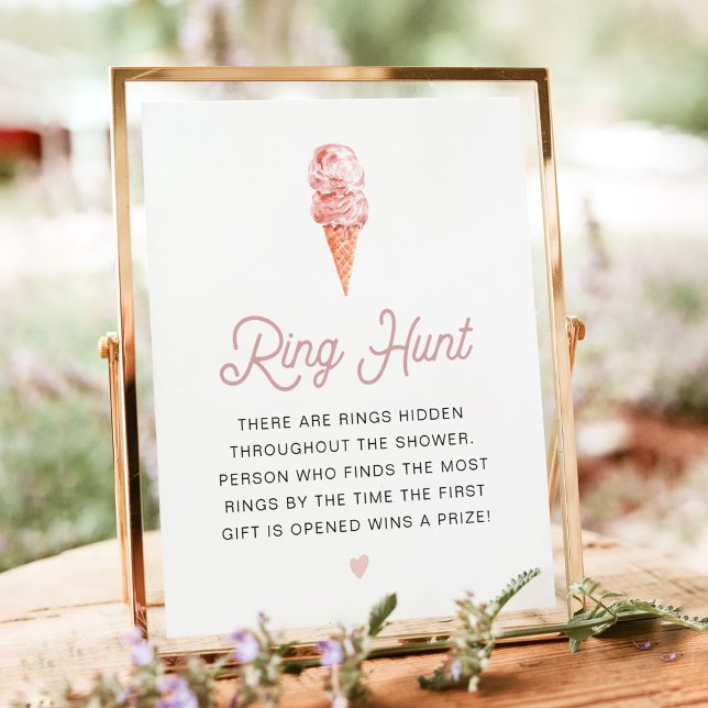 CLARA Retro Ice Cream Möhippa Ring Hunt Game Poster (Skapare uppladdad)