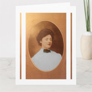 Clara Sage Talla Johnson 1909 porträtt finkonst Kort
