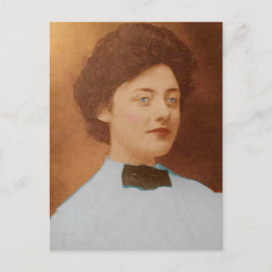 Clara Sage Talla Johnson 1909 porträtt vykort