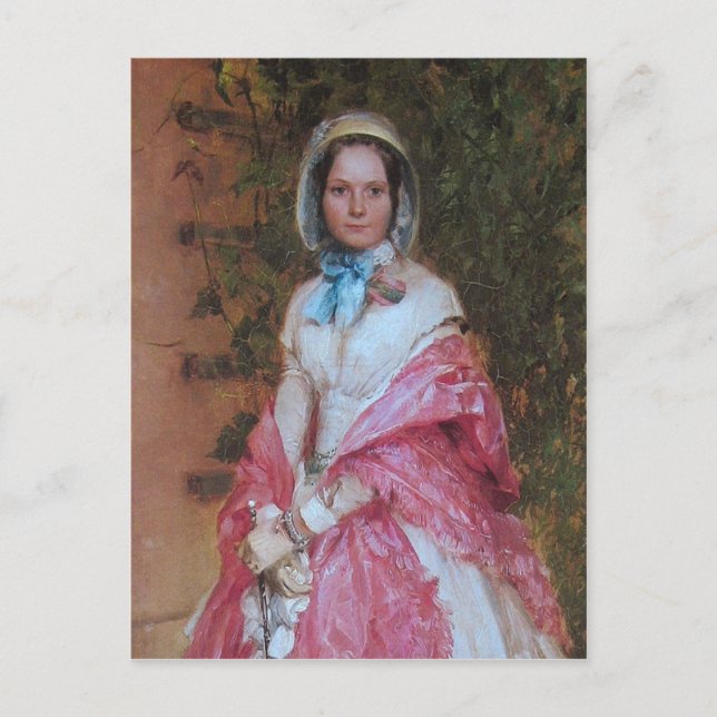 Clara Schmidt redo att gå ut i detalj Vykort (Framsida)