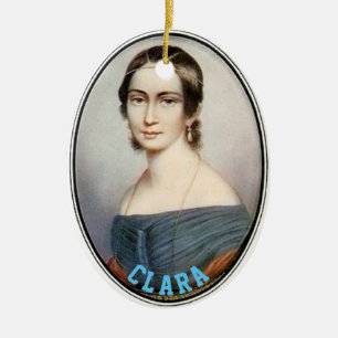 Clara Schumann (1838) Julgransprydnad Keramik
