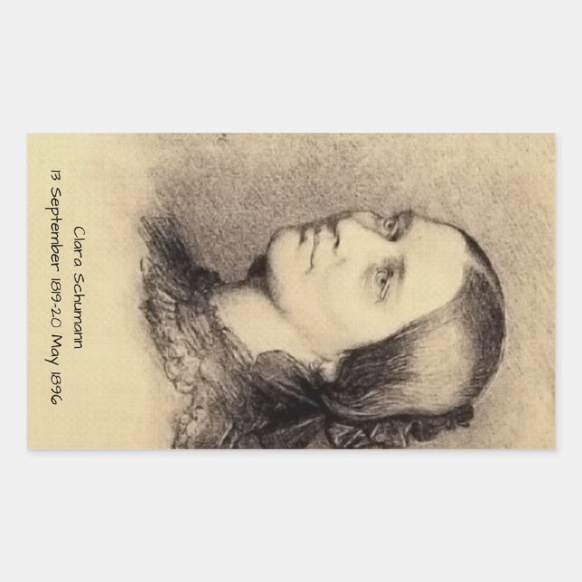 Clara Schumann Rektangulärt Klistermärke (Framsida)