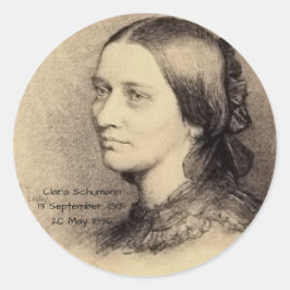 Clara Schumann Runt Klistermärke