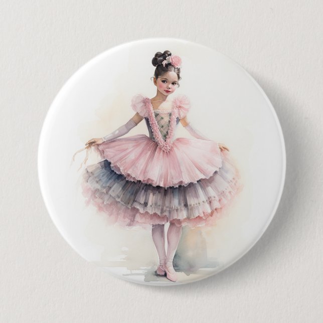 Clara (Svart hår) från The Nutcracker Ballet Knapp (Framsida)