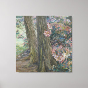 Clara Voortman Rhododendron Bush i en Garden Canvastryck