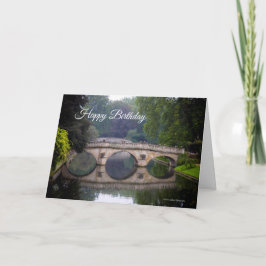 Clare College Bridge, Cambridge Birthday Card Kort