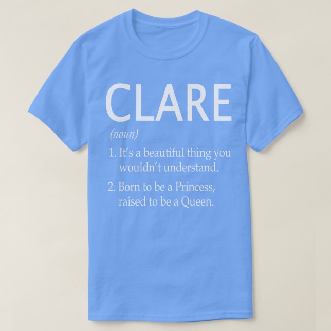 Clare Namn Gift 125 T Shirt (Design framsida)