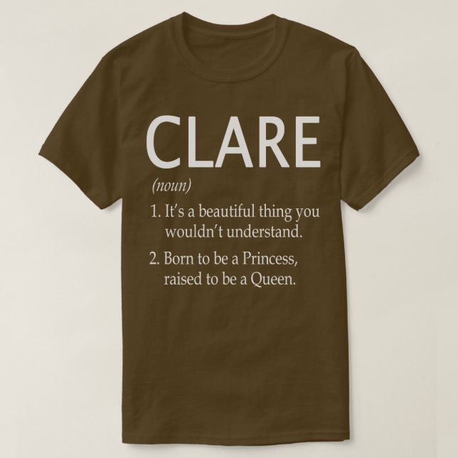 Clare Namn Gift 27 T Shirt (Design framsida)