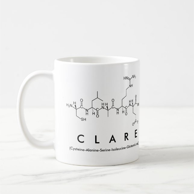 Clare peptide namn mugg (Vänster)